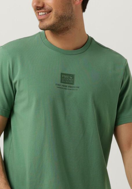 Groene PME LEGEND T-shirt SHORT SLEEVE R-NECK COTTON ELASTAN JERSEY - large