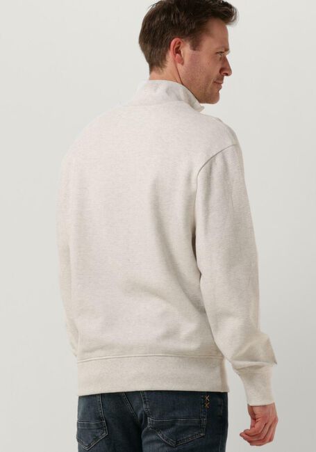 Lichtgrijze CALVIN KLEIN Trui MONOLOGO WAFFLE HALF ZIP HWK - large