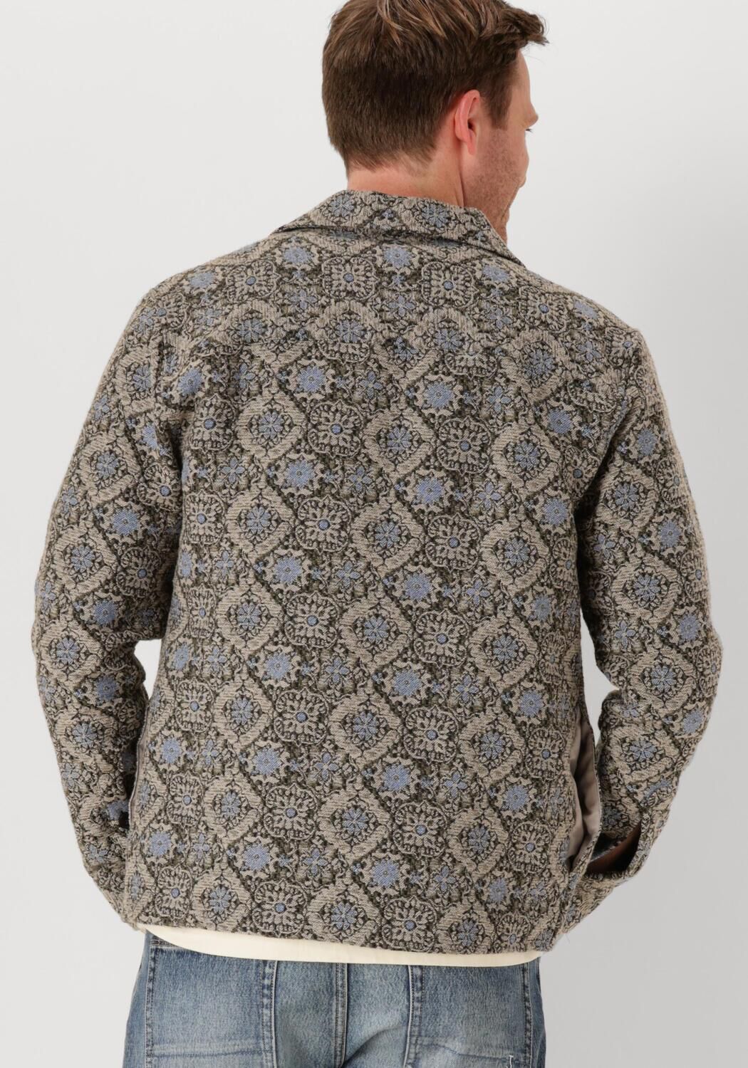 ANERKJENDT Heren Overhemden Akoscar Jaquard Over Shirt Blauw