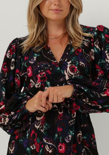 Zwarte ALIX THE LABEL Mini jurk PAISLEY FLOWER DRESS - large