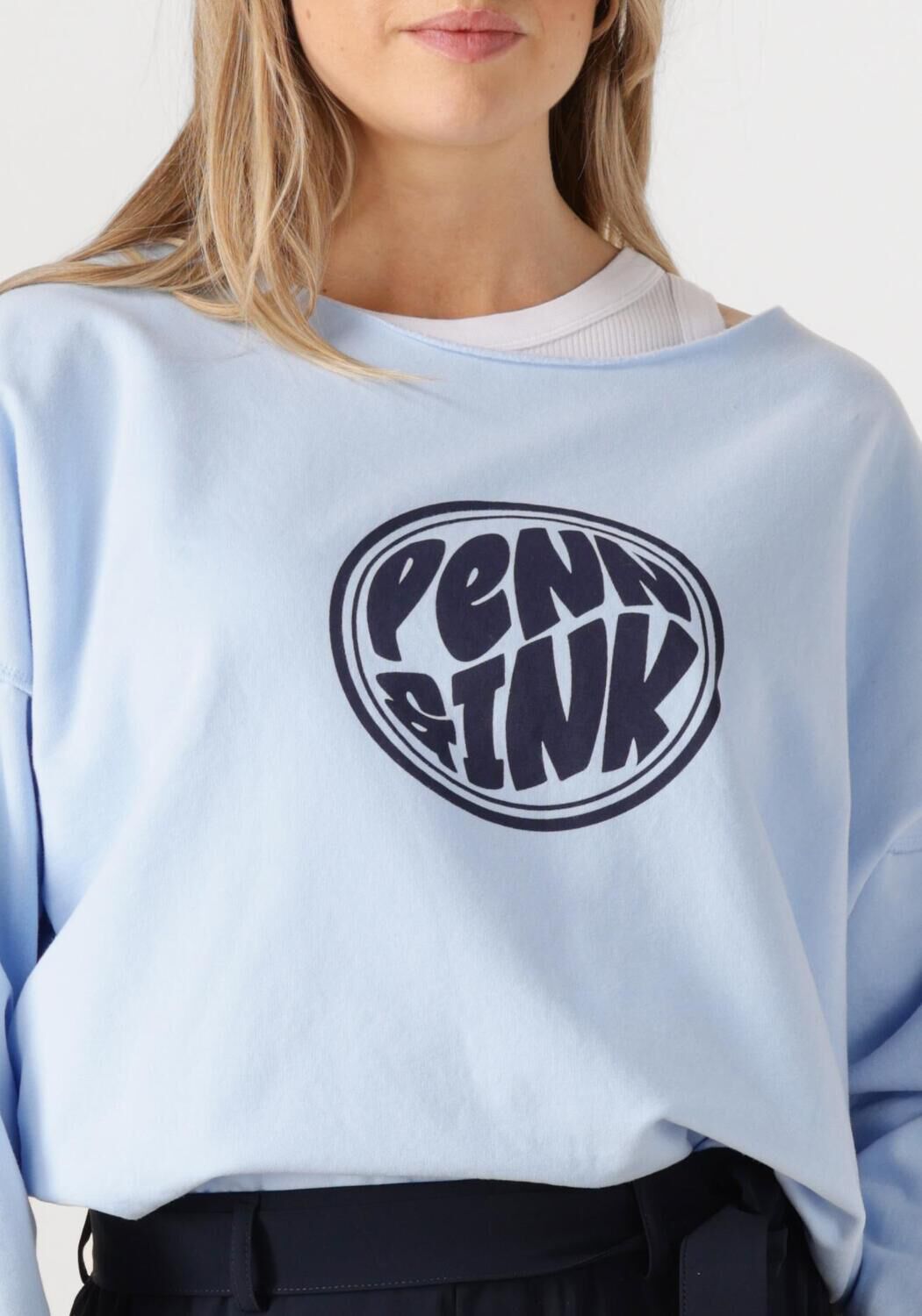 PENN & INK Dames Truien & Vesten Sweater Print Lichtblauw
