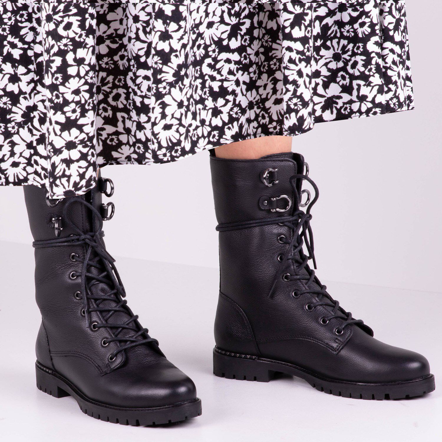 Zwarte OMODA Veterboots LPLEAF | Omoda