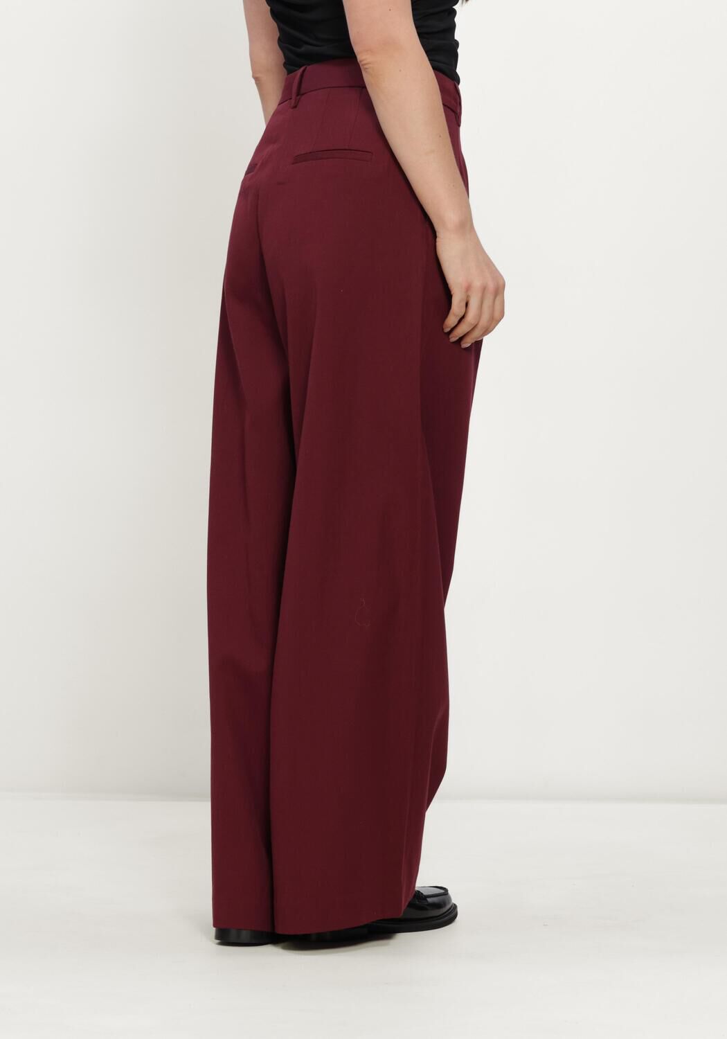 Bordeaux SELECTED WOMEN Pantalon SLWEXTRA WIDE HW THILDE PANT - large