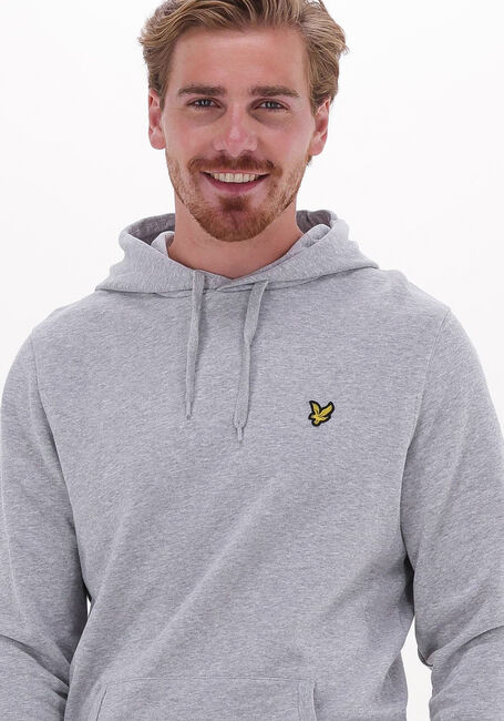 Grijze LYLE & SCOTT Sweater PULLOVER HOODIE - large