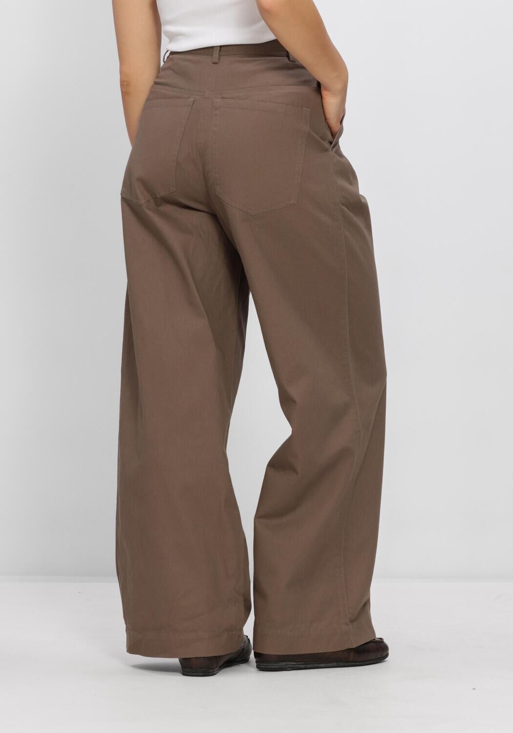 Bruine BOII STUDIOS Wijde broek JULIE - large