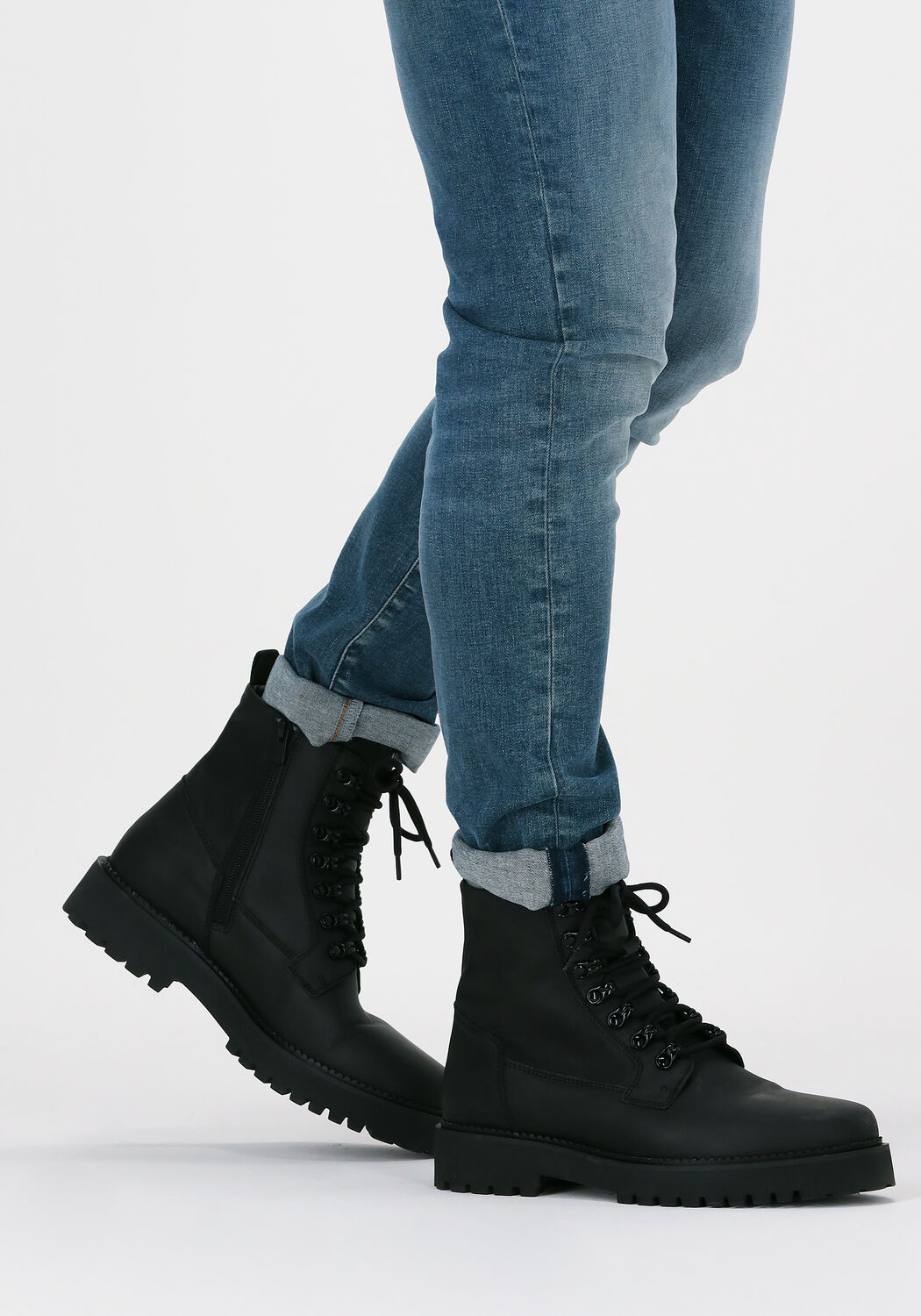 Zwarte NUBIKK Veterboots LOGAN HARBOR - large