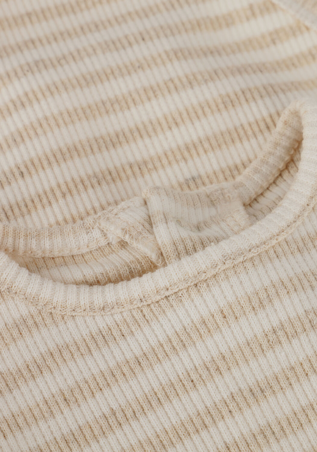 PLAY UP Baby Rompers Striped Rib Body Beige