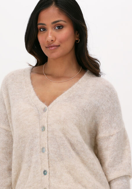 Beige SUMMUM Vest CARDIGAN FEATHER LIGHT ALPACA - large