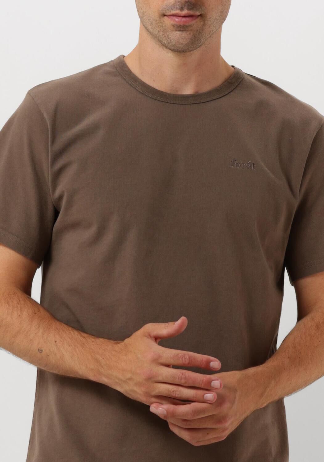 FORÉT Forét Heren Polo's & T-shirts Bass T-shirt Bruin