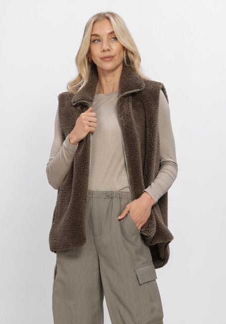 Bruine WITHBLACK Bodywarmer WBLPERNILLE PILE WAISTCOAT - large