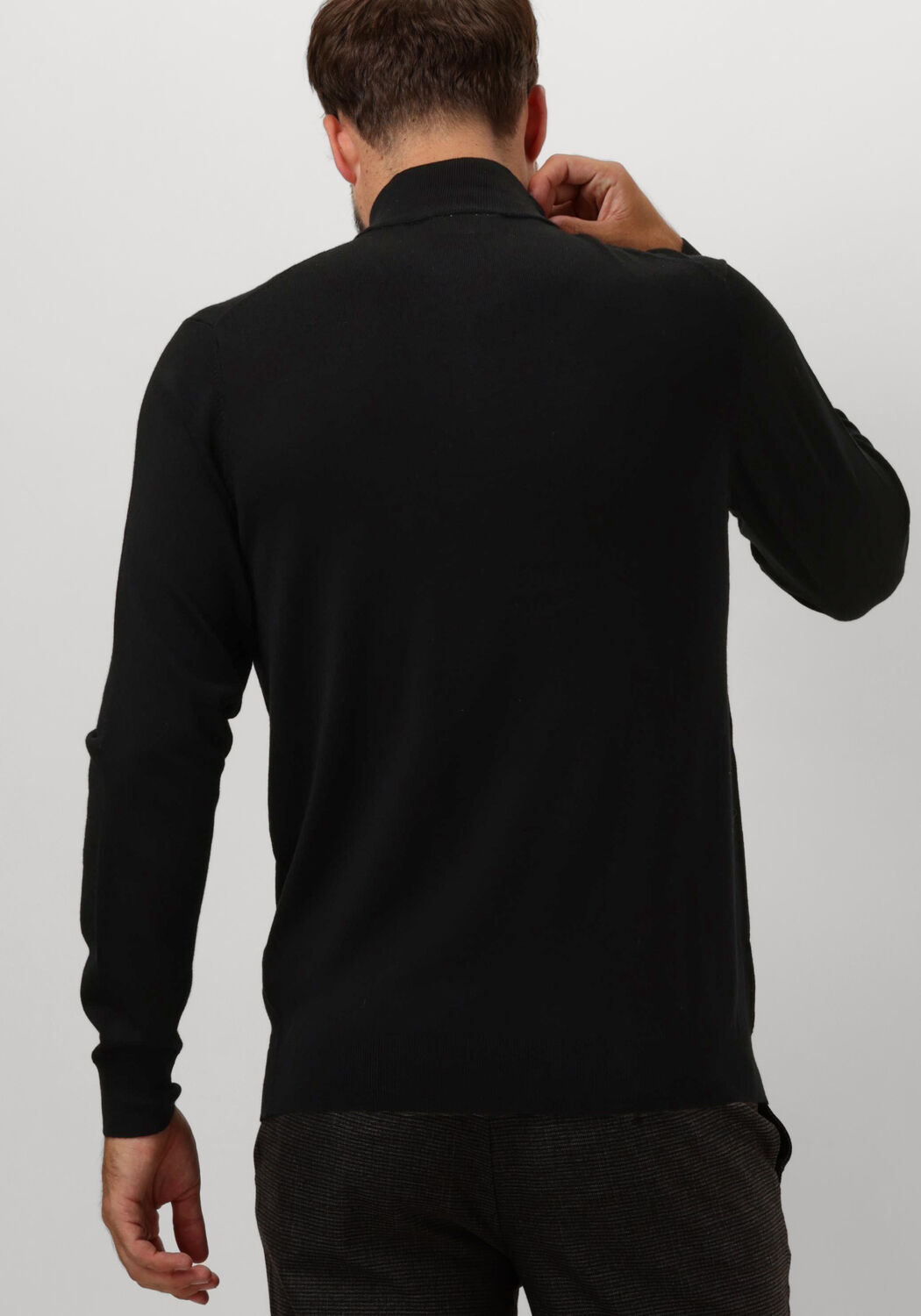 PROFUOMO Heren Truien & Vesten Pullover Half Zip Zwart