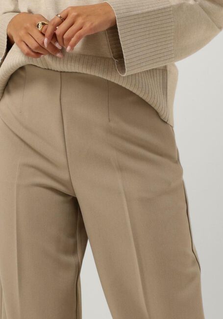 Beige MSCH COPENHAGEN Wijde broek MSCHBARBINE HW PANTS - large