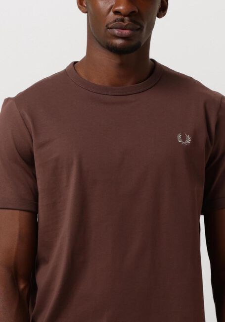 Rode FRED PERRY T-shirt RINGER T-SHIRT - large