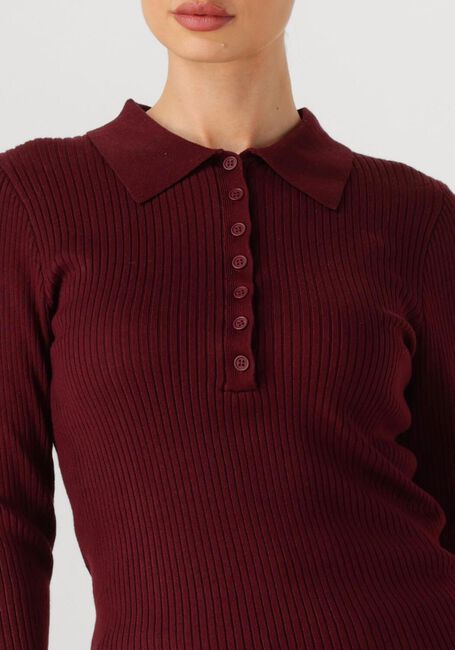 Bordeaux CO'COUTURE Trui BONNY POLO LONG SLEEVE - large