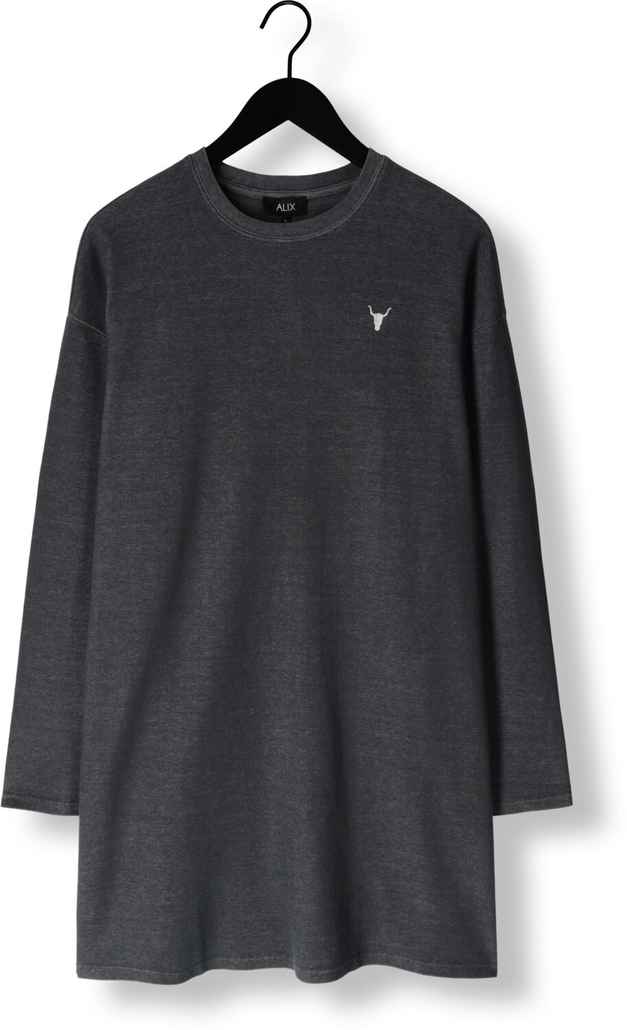 ALIX THE LABEL Dames Jurken Ladies Knitted Sweater Dress Donkergrijs