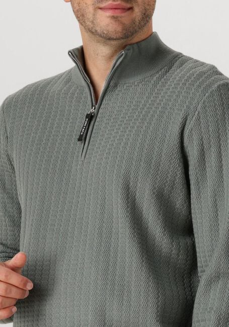 PURE PATH REGULAR FIT ZIG ZAG HALF ZIP KNITWEAR - large