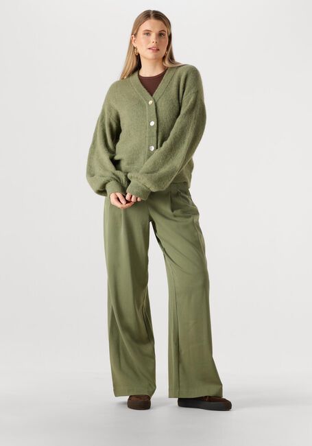 Khaki MSCH COPENHAGEN Wijde broek MSCHHENRIKA HW PANTS - large