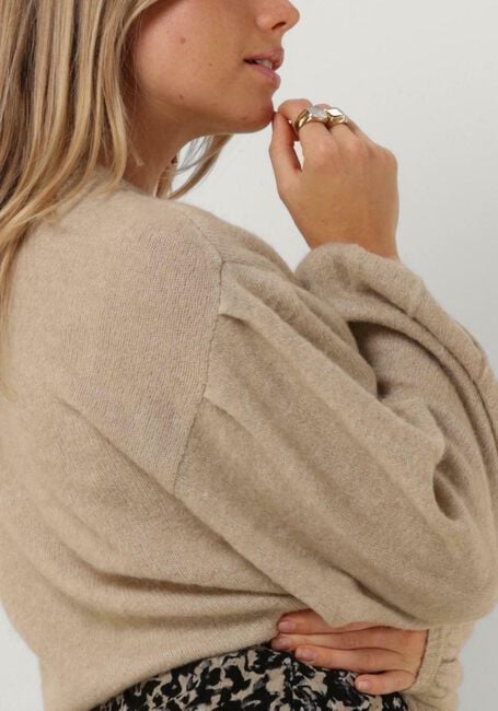 Beige MSCH COPENHAGEN Trui MSCHLILLIAN HOPE BALLOON PULLOVER - large