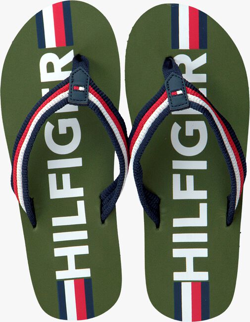 Groene TOMMY HILFIGER Teenslippers MAXI LETTERING PRINT - large