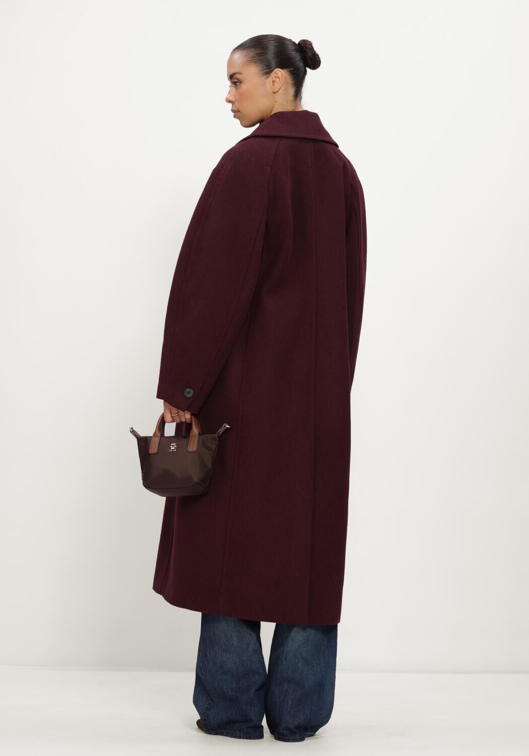 SELECTED WOMEN Dames Jassen Slwvalerie Wool Blend Coat Bordeaux