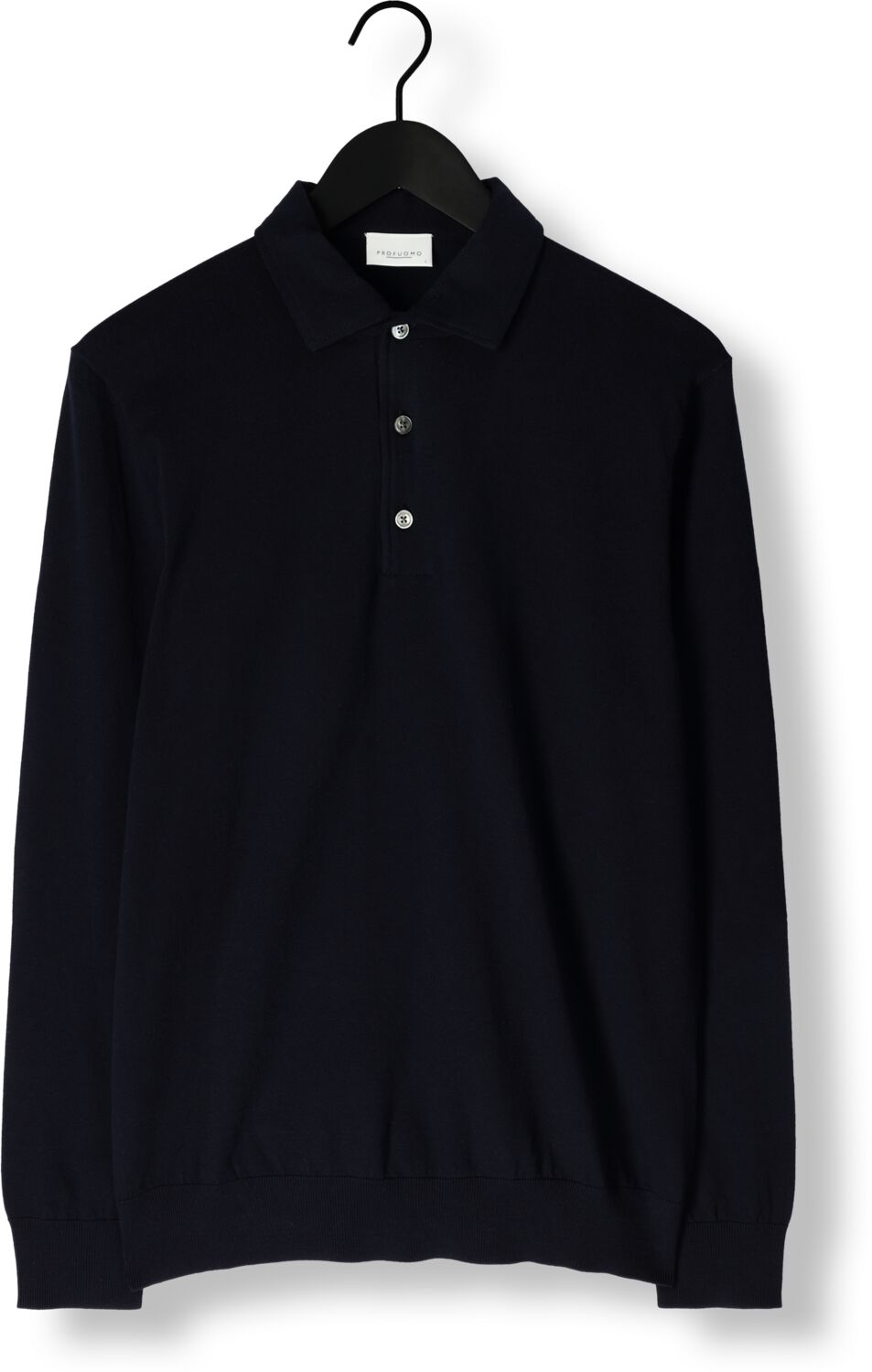 PROFUOMO Heren Truien & Vesten Polo Onepiece Luxury Basic Donkerblauw