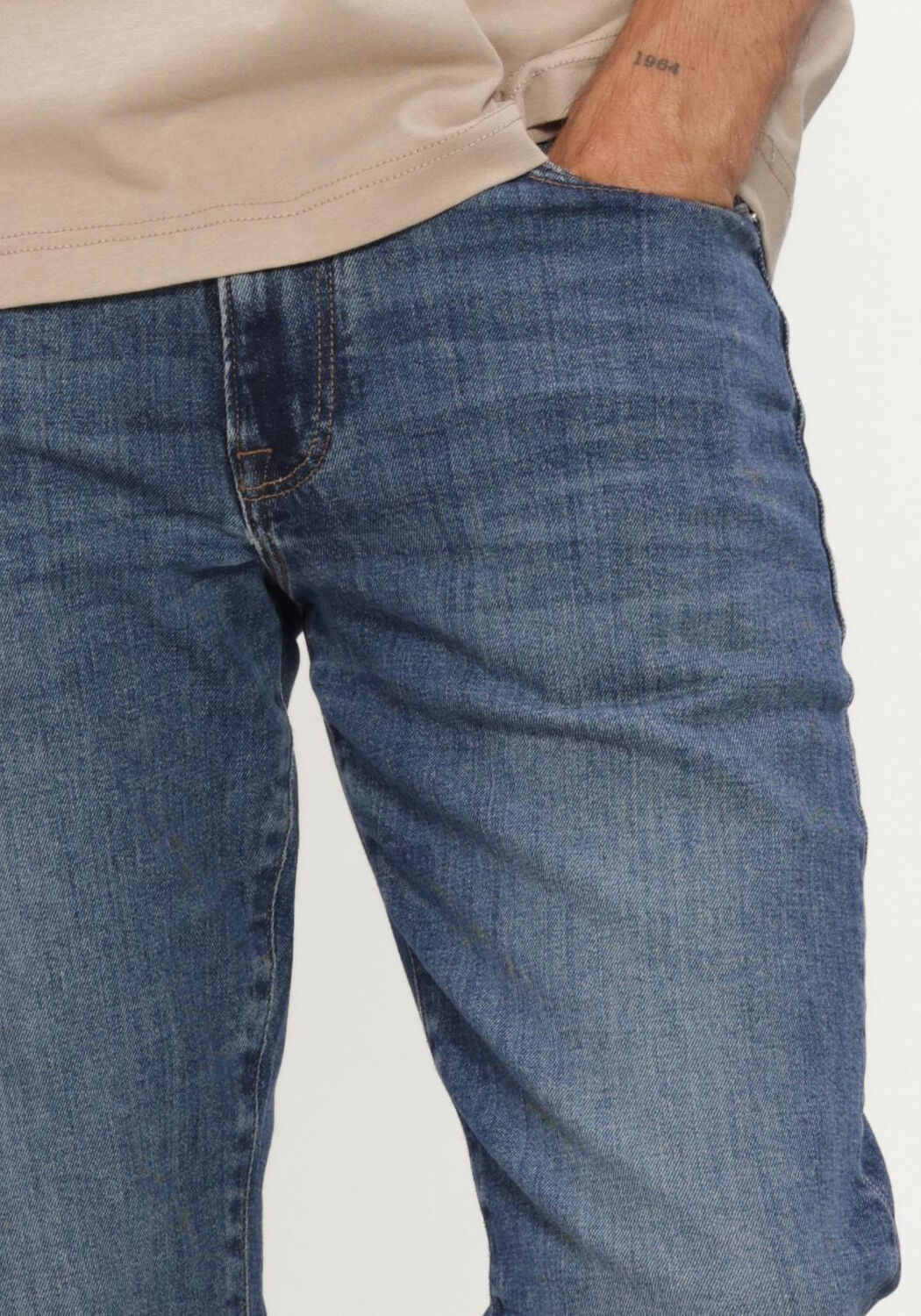 Blauwe TOMMY HILFIGER Slim fit jeans DENTON SMOKE BLUE - large