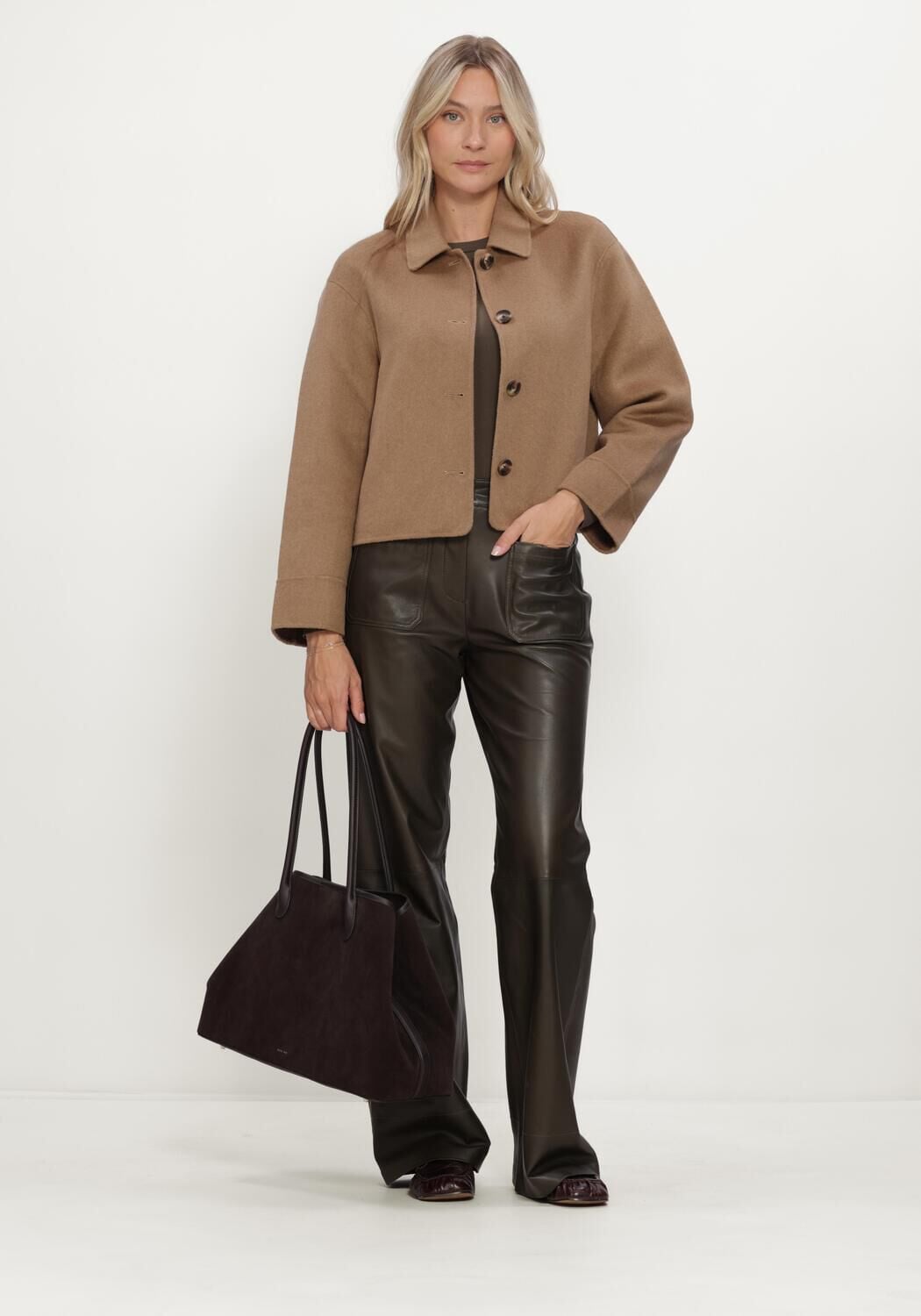 STUDIO AR Dames Jassen Nicolina Woolblend Camel