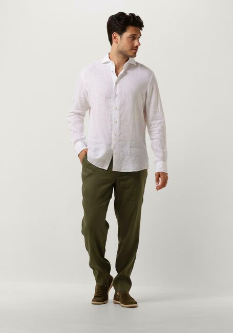 Witte PROFUOMO Casual overhemd SHIRT X-CUTAWAY SC LINNEN - large