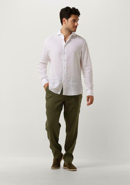 Witte PROFUOMO Klassiek overhemd SHIRT X-CUTAWAY SC LINNEN - large