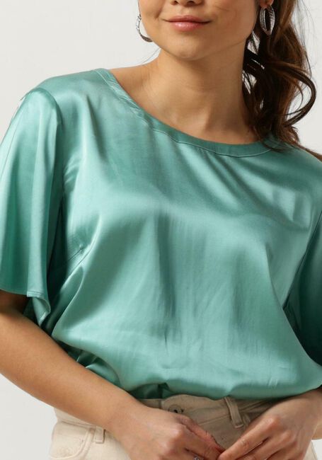 Turquoise MOS MOSH Blouse EVIE SS SATIN BLOUSE - large