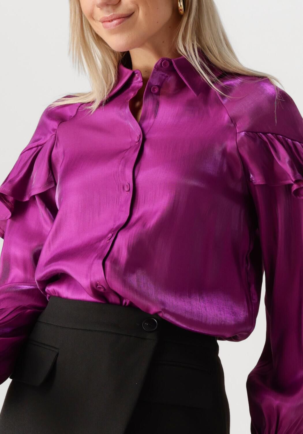 JANSEN AMSTERDAM Dames Blouses Sq783 Blouse Bliss Paars