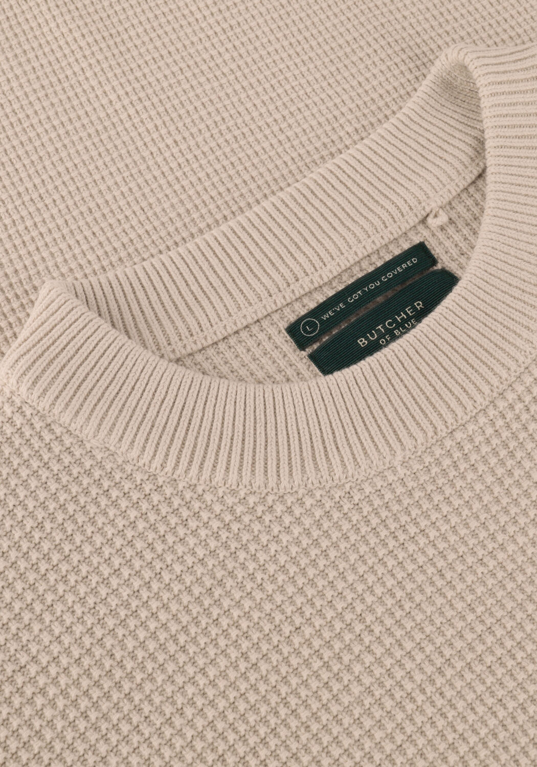 Beige BUTCHER OF BLUE Trui SQUARE CREW - large