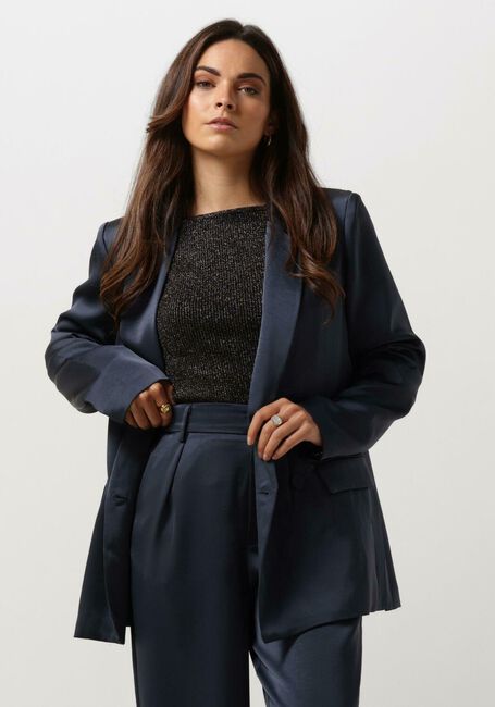 Donkerblauwe NEO NOIR Blazer JARDIN HEAVY SATEEN BLAZER - large