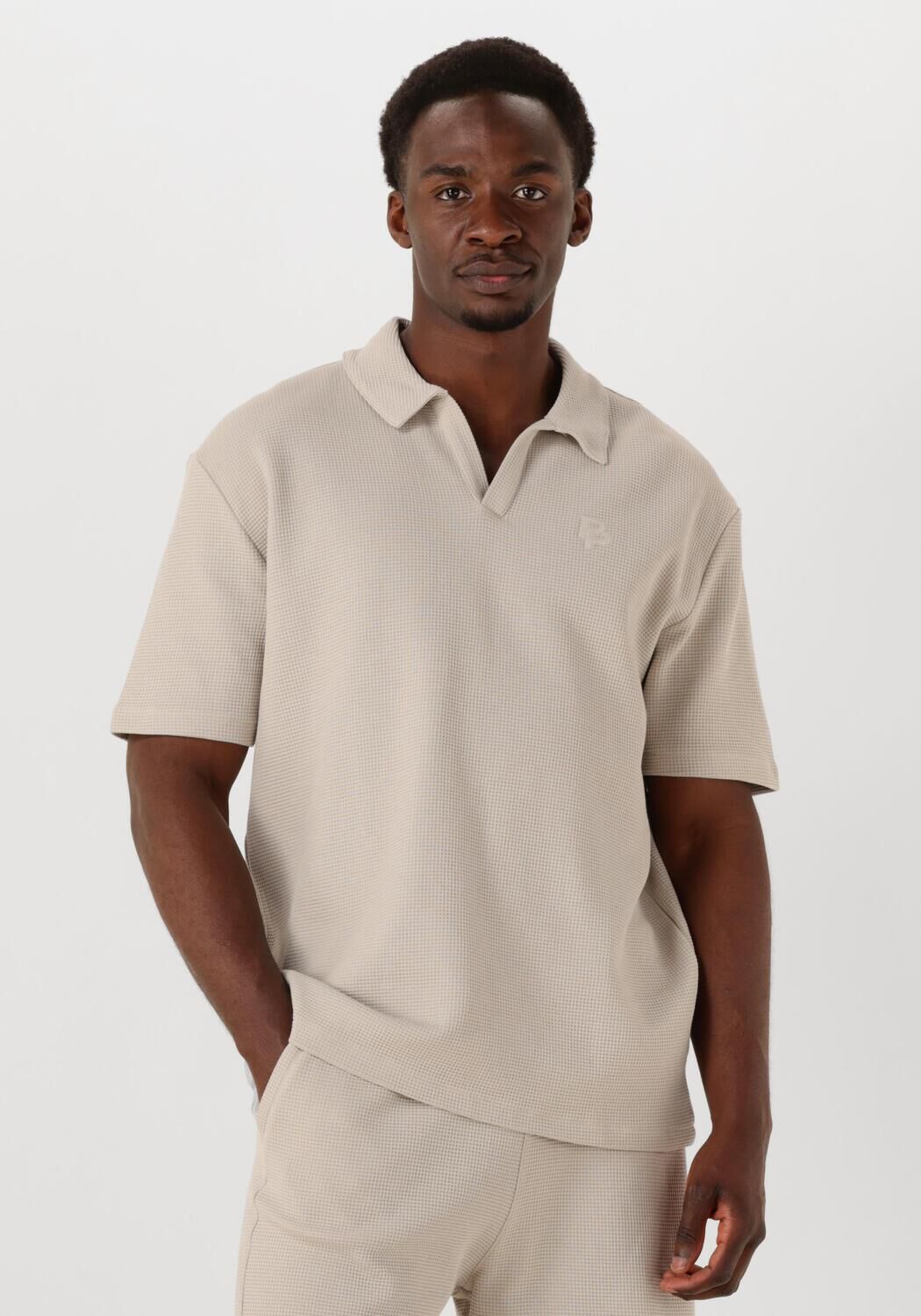PURE PATH Heren Polo's & T-shirts Loose Fit Polo Ss T-shirts Beige