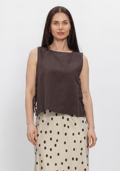 Bruine NEO NOIR Truien/vesten SVETLANA LINEN TOP - large