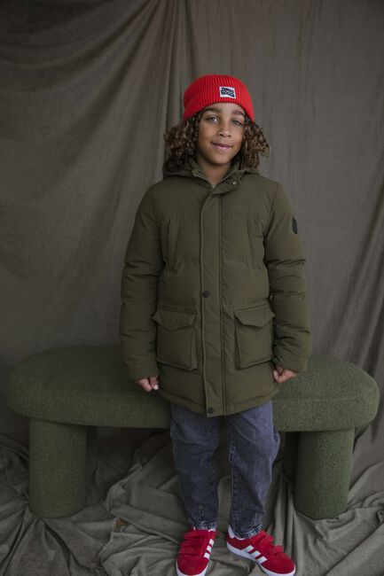 Groene AMMEHOELA Gewatteerde jas STORM - large
