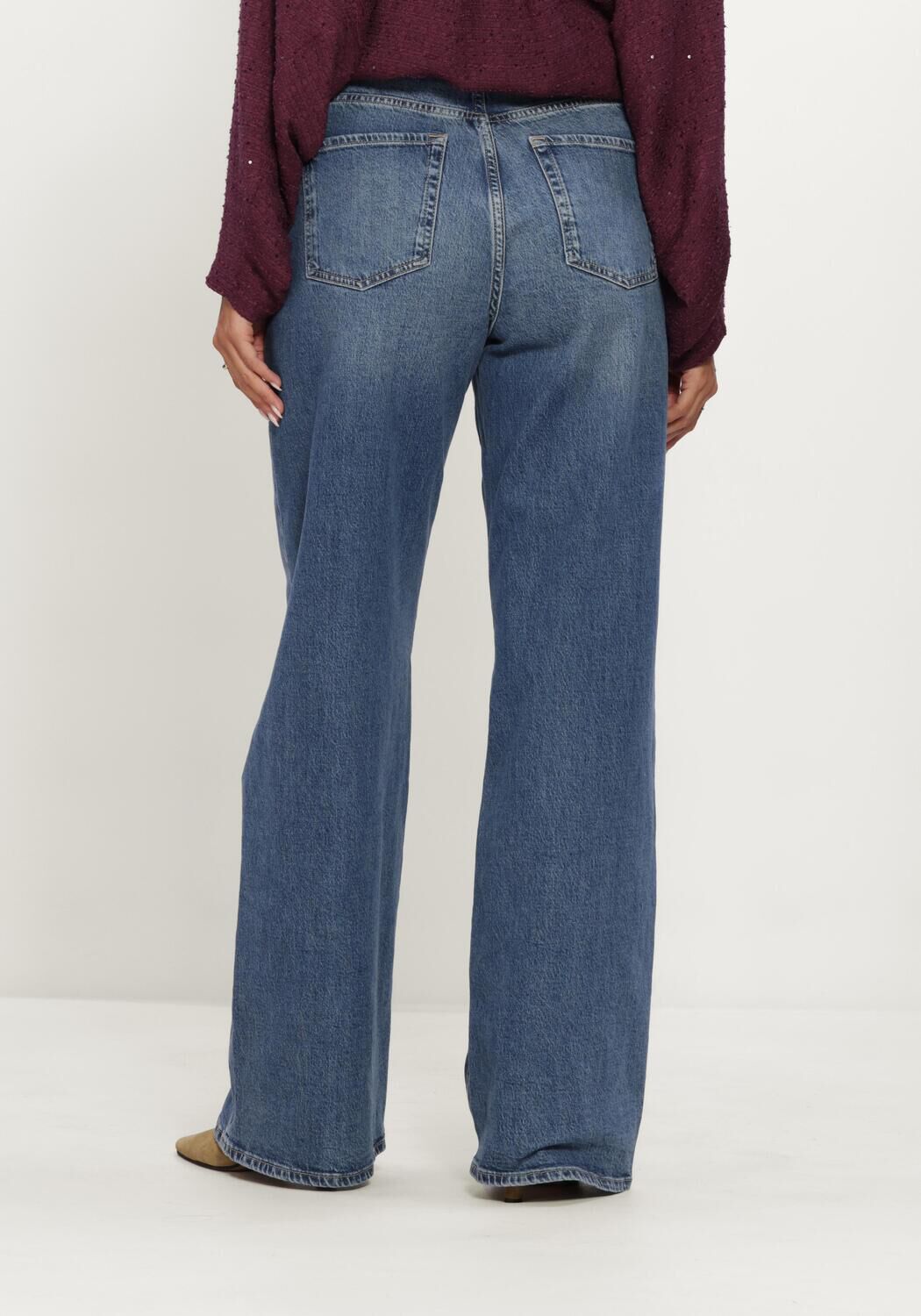 Blauwe STUDIO ANNELOES Mom jeans Lexie denim trousers - large
