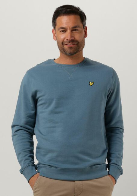 Blauwe LYLE & SCOTT Sweater CREW NECK SWEATSHIRT - large