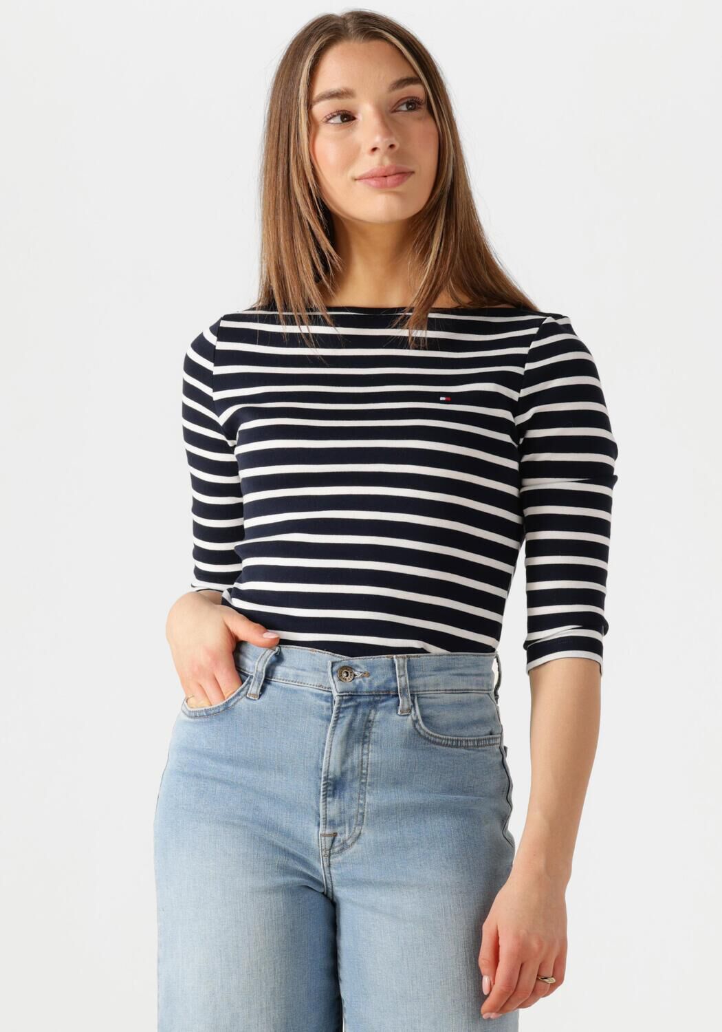 TOMMY HILFIGER Dames Tops & T-shirts New Cody Slim Boat-nk 3 4slv Blauw