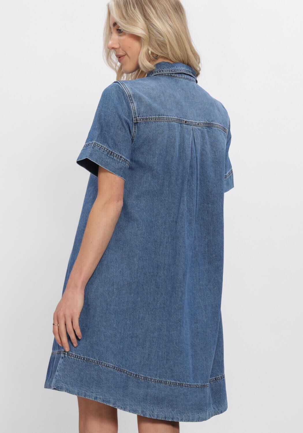 Blauwe MSCH COPENHAGEN Jurken MSCHTURO ALENA 2/4 DRESS - large