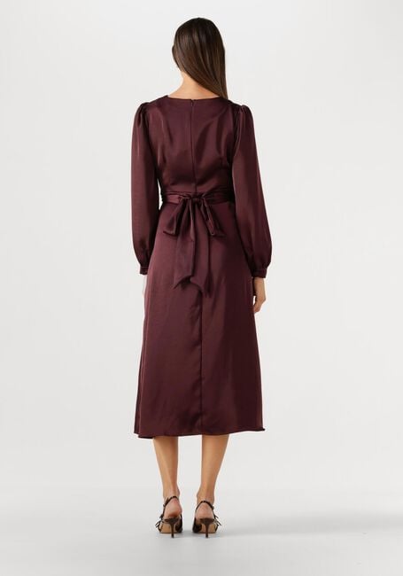 Bordeaux NEO NOIR Midi jurk RIMINI HEAVY SATEEN DRESS - large