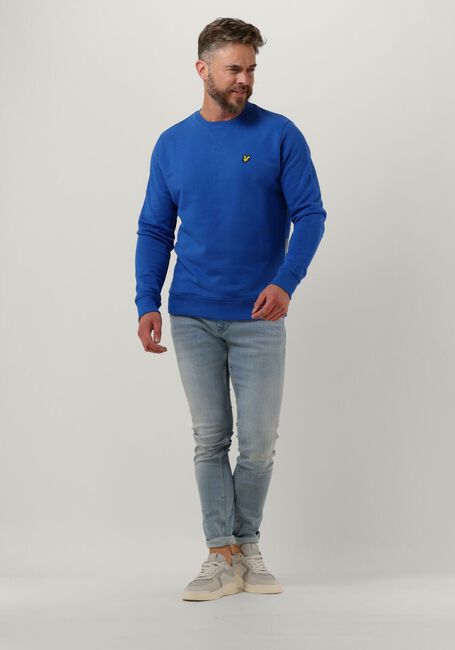 Blauwe LYLE & SCOTT Sweater CREW NECK SWEATSHIRT - large
