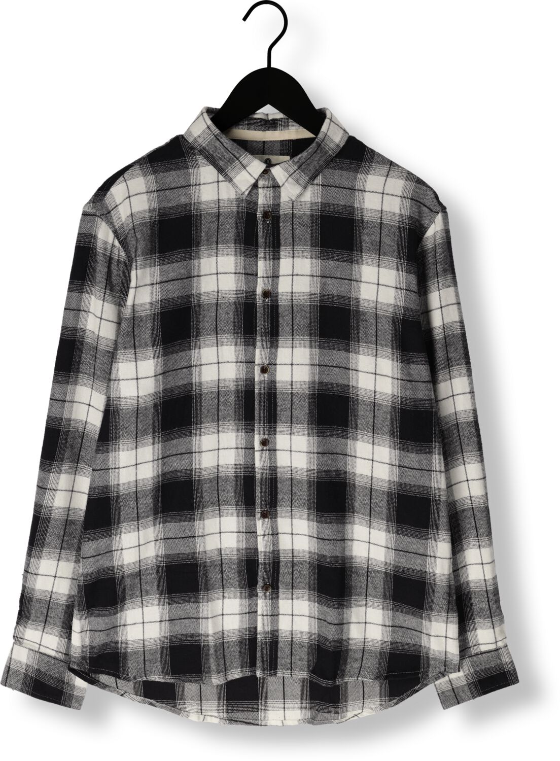ANERKJENDT Heren Overhemden Akleif Flannel Check Shirt Zwart