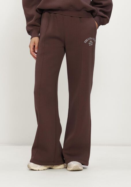 Bruine THE LOLA CLUB Flared broek EBONY PANTS - large