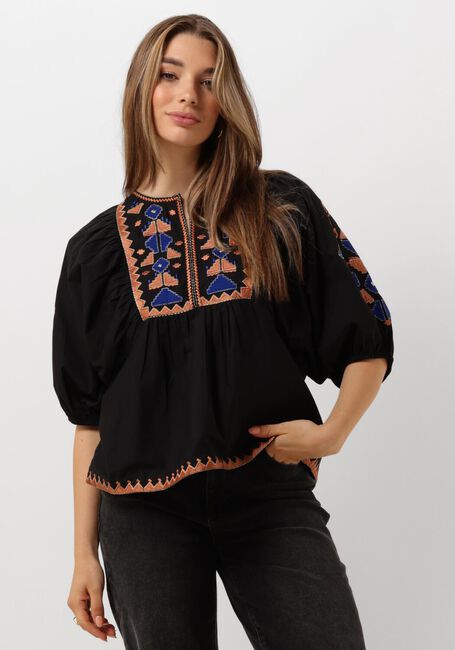 Zwarte BY-BAR Blouses GABIE EMBROIDERY BLOUSE - large