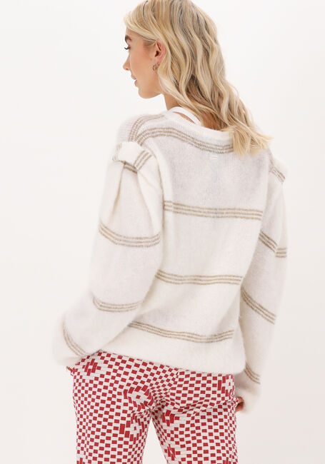 Ecru 10DAYS Trui LUREX KNIT SWEATER STRIPES - large