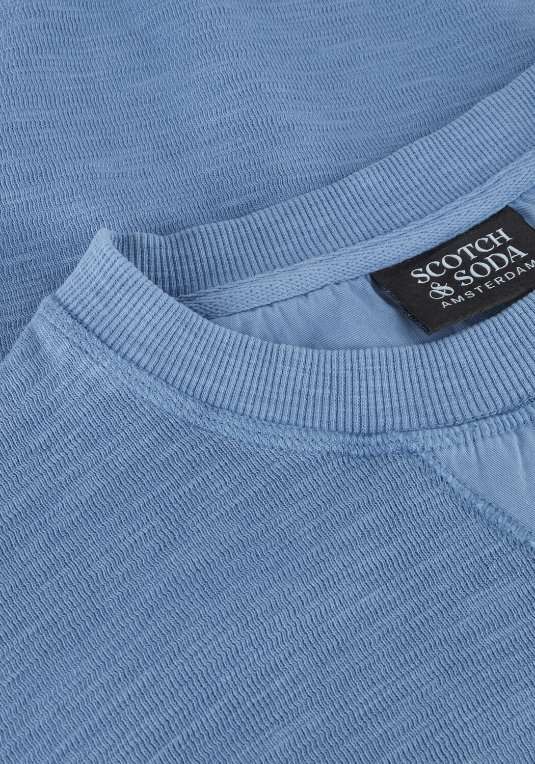 Blauwe SCOTCH & SODA Sweater GARMENT DYE STRUCTURED SWEATSHIRT - large
