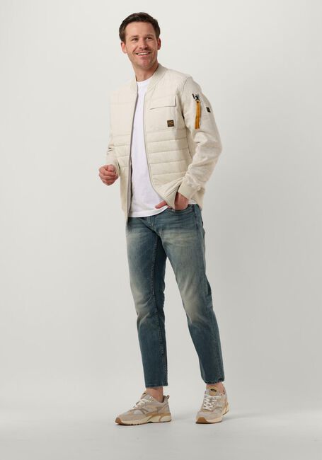 Gebroken wit PME LEGEND Jack ZIP JACKET SWEAT MIXED PADDED - large
