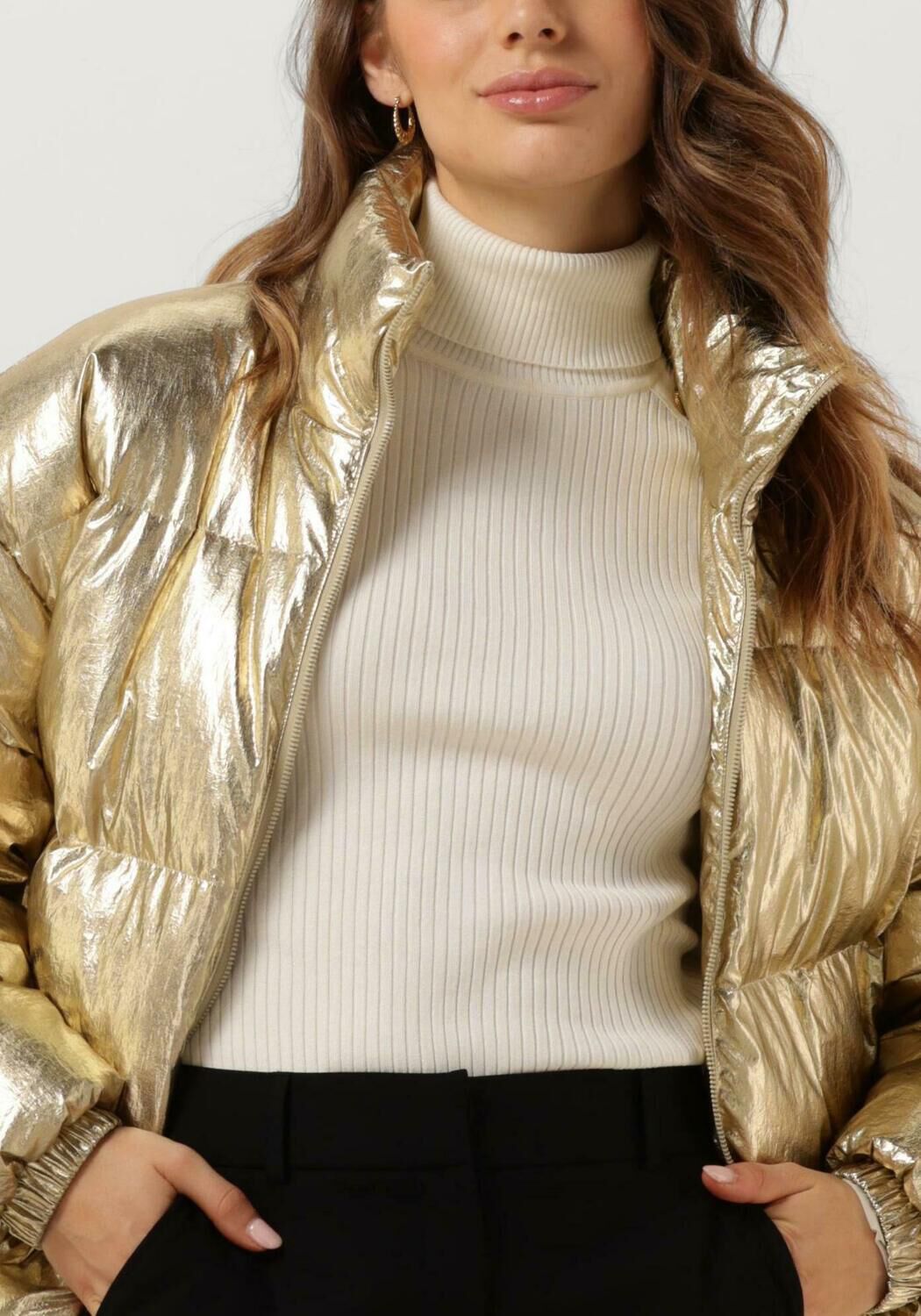 Gouden JANICE Gewatteerde jas PUFFER JAS DAMES JAX Omoda