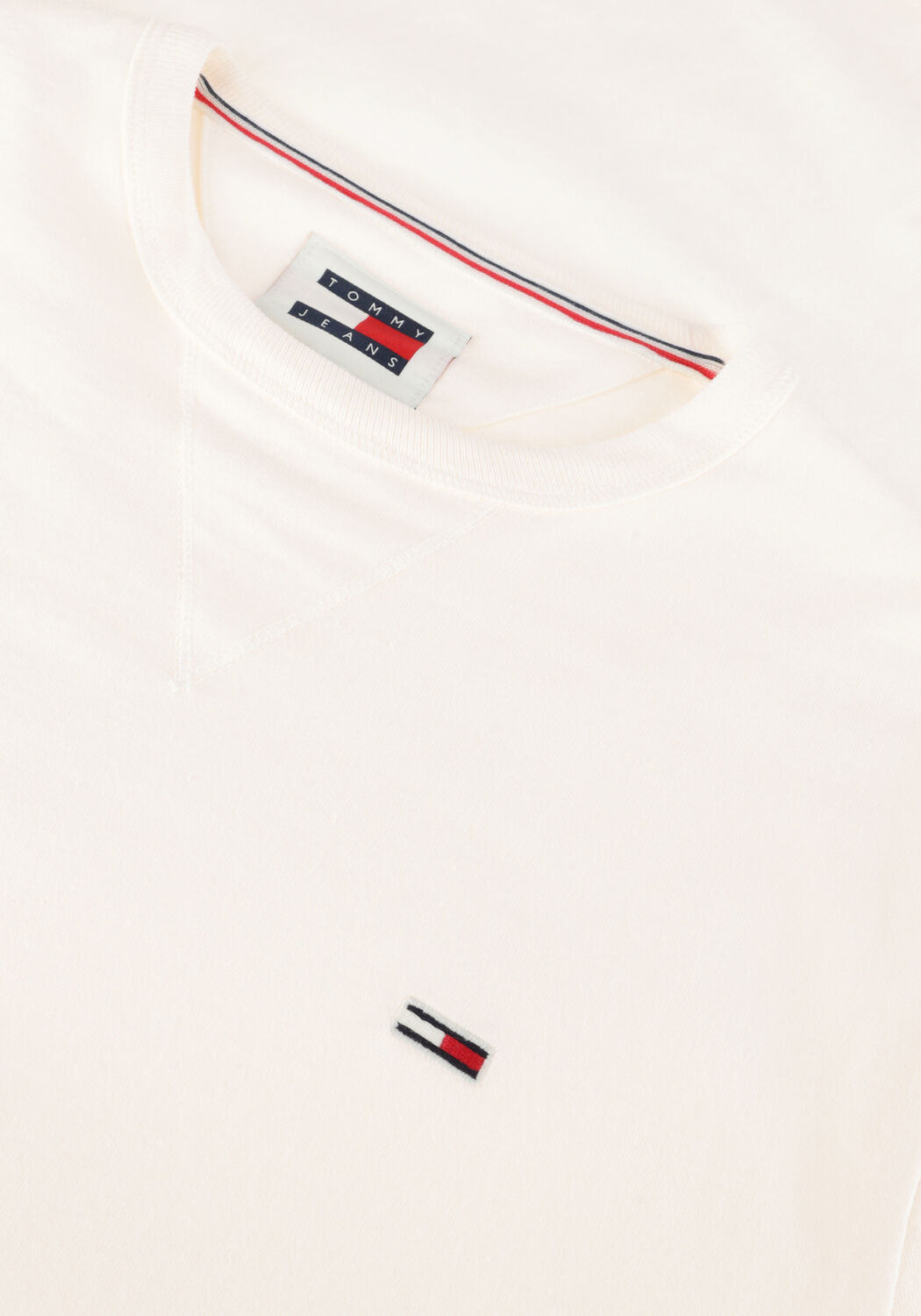 Witte TOMMY JEANS T-shirt TJM SLIM RIB DETAIL TEE - large